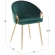 Claire Dining Chair in Emerald Green Velvet & Gold Metal